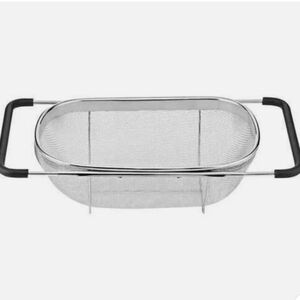 Stainles Steel Over The Sink Colander Strainer